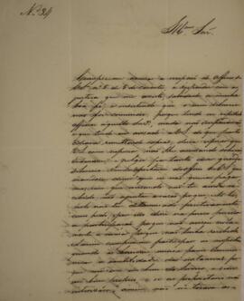 Cópia de ofício n.34 escrito por Antônio Joaquim Pereira de Faria (s.d.), para Vicente Ferreira d...