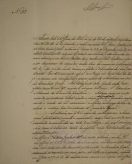 Cópia de ofício n.32 escrito por Antônio Joaquim Pereira de Faria (s.d.), para Vicente Ferreira d...