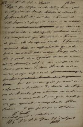 Minuta de despacho n. 19 enviado por Luiz José de Carvalho e Mello (1764-1826), Visconde de Cacho...