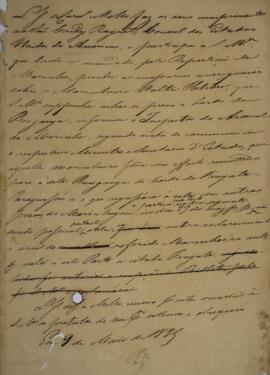 Minuta de Nota Diplomática enviada por Luís José de Carvalho e Melo (1764-1826), Visconde da Cach...