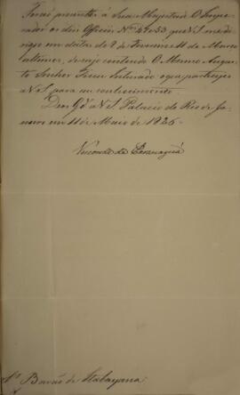 Despacho datado de 11 de maio de 1826 em que Francisco Vilela Barbosa (1769-1846), Visconde e Mar...