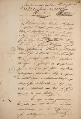 Relatório datado de 22 de janeiro de 1839 por via do qual o advogado João Manuel Pereira da Silva...