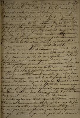 Minuta de despacho n. 3 enviado para José de Araújo Ribeiro (1800-1879), Barão e depois Visconde ...