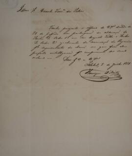 Cópia de ofício escrito por Henrique O’Neill (s.d.), para Vicente Ferreira da Silva (s.d.), com d...