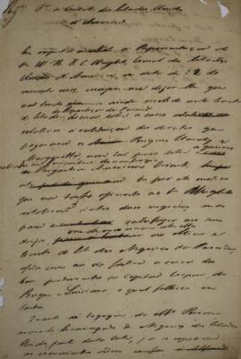 Minuta de Nota Diplomática para William Henry DeCourcy Wright (1895-1864), com data de 24 de jane...