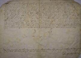Carta patente original, datada de 02 de novembro de 1807, produzida por D. João VI (1767-1826), P...