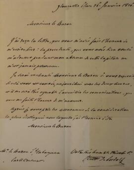 Nota Diplomática original enviada por Mr. Ludolf para Manuel Rodrigues Gameiro Pessoa (s.d.-1846)...