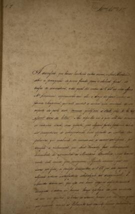 Cópia de ofício n° 9 enviado por Eustáquio Adolfo de Mello Mattos (1795-s.d.), para João Carlos A...