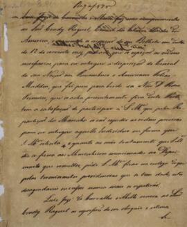 Nota Diplomática original enviada por Luís José de Carvalho e Melo (1764-1826), Visconde da Cacho...