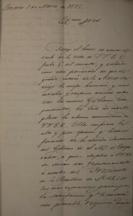 Nota Diplomática original enviada para Felisberto Caldeira Brant Pontes de Oliveira Horta (1772-1...