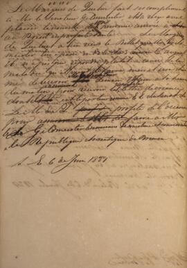 Rascunho de nota diplomática enviada por João Severiano Maciel da Costa (1769-1833), Marquês de Q...