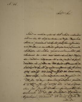 Cópia de ofício n.56 escrito por Antônio Joaquim Pereira de Faria (s.d.), para Vicente Ferreira d...