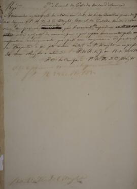 Minuta de Nota Diplomática enviada por Francisco Carneiro de Campos (1765-1842) para William Henr...