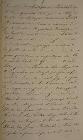 Cópia do Tratado de 18 de outubro de 1825, assinado entre Brasil e Grã-Bretanha, que determinava ...