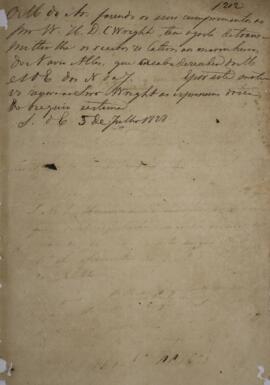 Minuta de Nota Diplomática enviada para William Henry DeCourcy Wright (1895-1864), com data de 5 ...