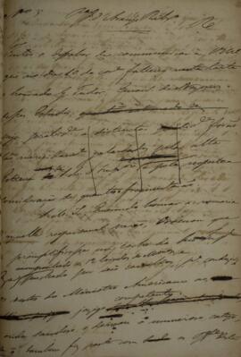 Minuta de despacho n. 3 enviado para José de Araújo Ribeiro (1800-1879), Barão e depois Visconde ...