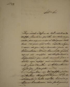 Cópia de ofício n.49 escrito por Antônio Joaquim Pereira de Faria (s.d.), para Vicente Ferreira d...