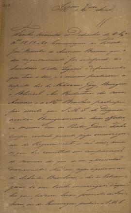 Ofício original enviado por Domingos Borges de Barros (1780-1855), Visconde da Pedra Branca, para...