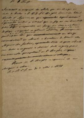 Minuta de Nota Diplomática enviada para William Henry DeCourcy Wright (1895-1864), com data de 20...