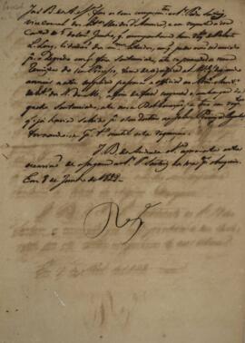 Nota Diplomática original enviada por José Bonifácio de Andrada e Silva (1763-1838) para Pedro Su...