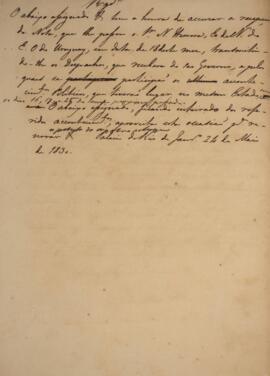 Minuta de nota diplomática dirigida a Nicolás Herrera (1744-1833), com data de 24 de maio de 1830...