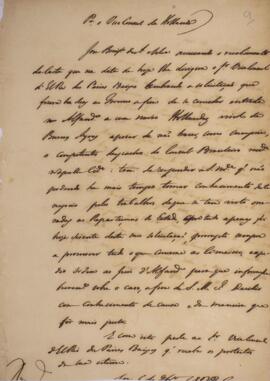 Minuta de nota  diplomática assinada por José Bonifácio de Andrada e Silva (1763-1838) para o vic...