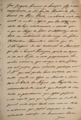 Minuta de nota diplomática assinada por José Joaquim Carneiro de Campos (1768-1836) para Carlos H...