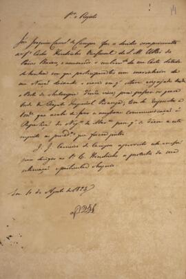 Minuta de nota diplomática assinada por José Bonifácio de Andrada e Silva (1763-1838) para Carlos...