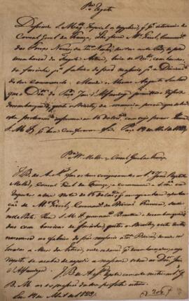 Minuta de nota diplomática escrita em nome de José Bonifácio de Andrada e Silva (1763-1838), Mini...