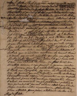 Minuta de nota diplomática enviado no nome de Luiz José de Carvalho e Mello (1764-1826), Ministro...