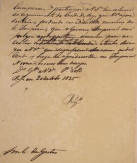 Minuta de nota diplomática enviada para Jacques-Marie Aymard (s.d.-1837), Cônsul-geral e encarreg...