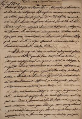 Minuta de nota diplomática enviado no nome de Luiz José de Carvalho e Mello (1764-1826), Ministro...