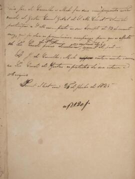 Minuta de nota diplomática enviado em nome de Luiz José de Carvalho e Mello (1764-1826), Ministro...