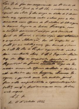 Minuta de nota diplomática enviado em nome de Luiz José de Carvalho e Mello (1764-1826), Ministro...