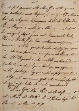 Minuta de nota diplomática assinada por Antônio Luiz Pereira da Cunha (1760-1837), Visconde de In...