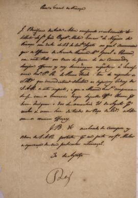 Minuta de nota diplomática original escrita em nome de José Bonifácio de Andrada e Silva (1763-18...