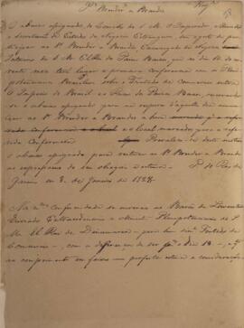 Minuta de nota diplomática assinado pelo Ministro e Secretário de Estado dos Negócios Estrangeiro...