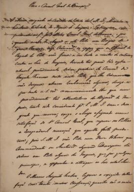 Minuta de nota diplomática escrita em nome de José Bonifácio de Andrada e Silva (1763-1838), Mini...