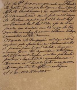 Minuta de nota diplomática enviada em nome de Luiz José de Carvalho e Mello (1764-1826), Ministro...