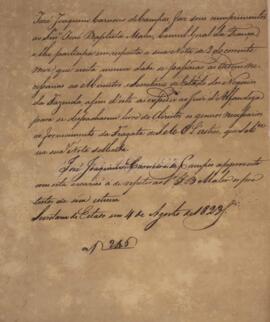 Minuta de nota diplomática escrita em nome de José Joaquim Carneiro de Campos (1768-1836) para Je...