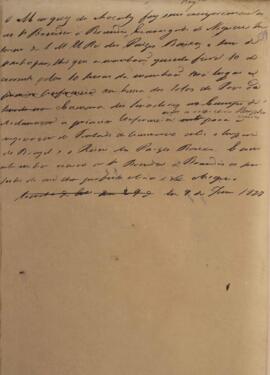 Minuta de nota diplomática assinado por João Carlos Augusto de Oyenhausen-Gravenburg (1776-1839),...