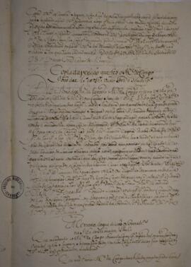 Cópia de ofício enviado por Vasco Fernandes César de Meneses (1673-1741), Conde de Sabugosa e Vic...