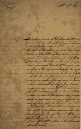 Ofício N.5 enviado por Luís de Saldanha da Gama Melo e Torres Guedes de Brito (1801–1837), Viscon...