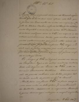 Carta original enviado pelo Arcebispo da Bahia, para António de Alarcão Melo Castro Ataíde Eça Ma...