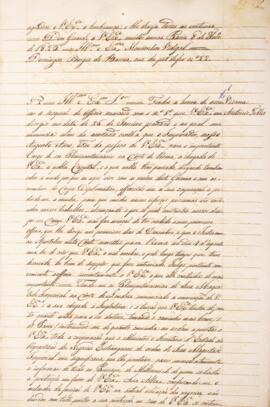 Cópia de ofício enviado por Antônio Telles da Silva (1790-1875), representante brasileiro na cort...