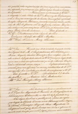 Cópia de ofício enviado por Antônio José Rademaker (s.d), para  Francisco Muniz Tavares (1793-187...