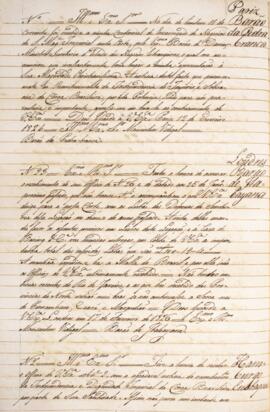 Cópia de ofício enviado por Eustáquio Adolfo de Mello Mattos (1795-s.d.), ao Monsenhor Francisco ...
