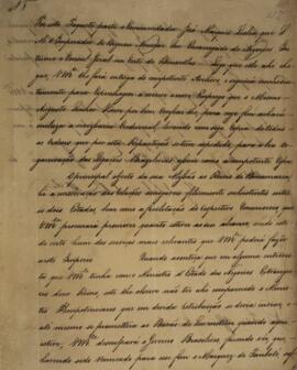 Despacho n.5 enviado por Miguel Calmon du Pin e Almeida (1794-1865), Marquês de Abrantes, para Pe...
