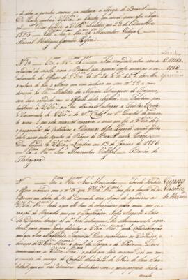 Cópia de ofício enviado por Antônio Telles da Silva (1790-1875), representante brasileiro na cort...
