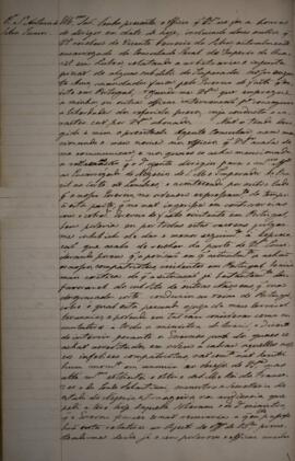Cópia de ofício enviado por Antonio Telles da Silva Caminha e Meneses (1790-1875), Marquês de Res...